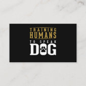 犬トレーナーおもしろい犬機敏性トレーニング 名刺 (正面)