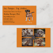 犬トレーナーウォーカーフォ広告ト素晴らし 名刺 (正面/裏面)