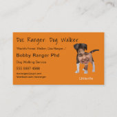 犬トレーナーウォーカーフォ広告ト素晴らし 名刺 (正面)