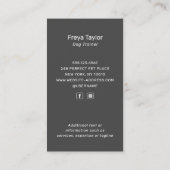 犬トレーナーキュートな子犬のペットスタイリッシュシンプルのモダン 名刺 (裏面)