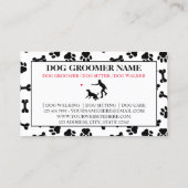 犬トレーナーシンプルポーズペット 名刺 (裏面)