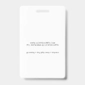 犬トレーナーフォトペットサービスバッジ バッジ (裏面)