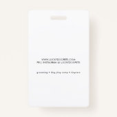 犬トレーナーフォトペットサービスバッジ バッジ (裏面)