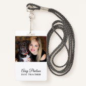 犬トレーナーフォトペットサービスバッジ バッジ (正面ランヤード)