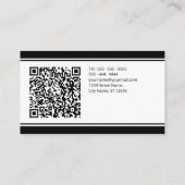 犬トレーナーブラックドイツシェパードQRコード 名刺 (裏面)