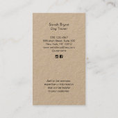 犬トレーナーブラックラボクラフトビジネスカード 名刺 (裏面)