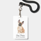 犬トレーナーペットサービスバッジ バッジ (正面（ネックストラップ付）)