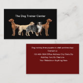 犬トレーナー及び服従訓練センター 名刺 (正面/裏面)