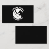 犬トレーナー女性男性犬の機敏性トレーニング 名刺 (正面/裏面)