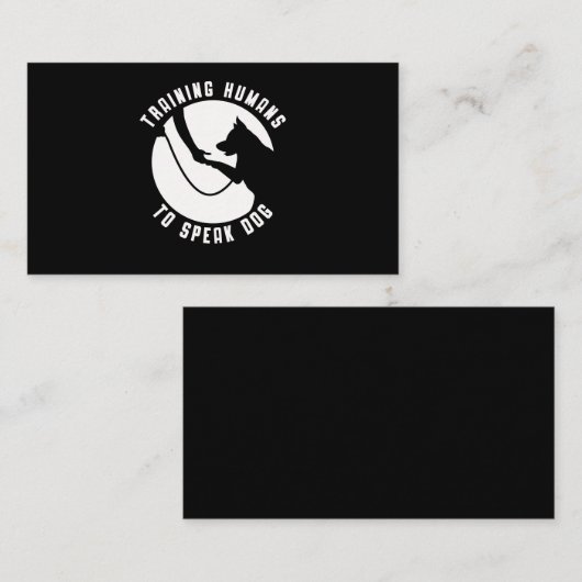 犬トレーナー女性男性犬の機敏性トレーニング 名刺 (正面/裏面)