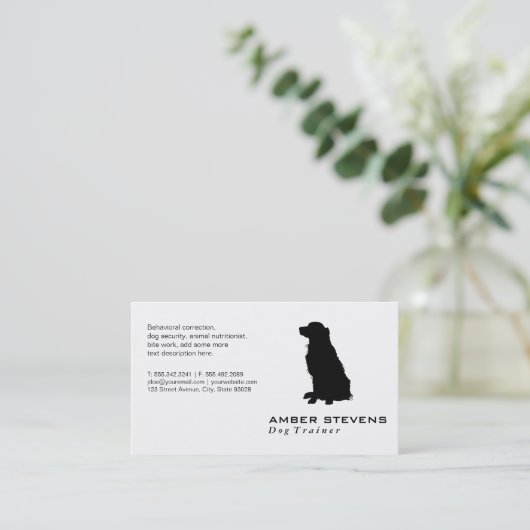 犬トレーナー育成者 名刺 (スタンド正面)