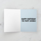 犬ハッピーバースデーおもしろいグリーティングカード シーズンカード (内部)