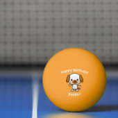犬ハッピーバースデー名前をカスタムするギフト 卓球ボール (ネット)