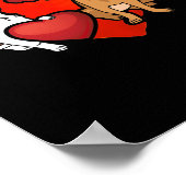 犬ハートバレンタインデー ポスター (角)