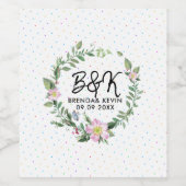 犬バラフローラリース ワインラベル (シングルラベル)