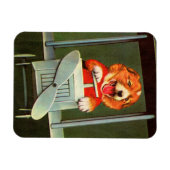 犬パイロットプリント マグネット (横)