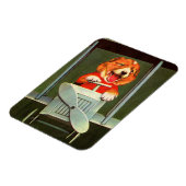 犬パイロットプリント マグネット (左側)