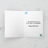 犬パイロット航空機クール航空おもしろい誕生日 カード (内部)