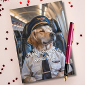 犬パイロット航空機クール航空おもしろい誕生日 カード