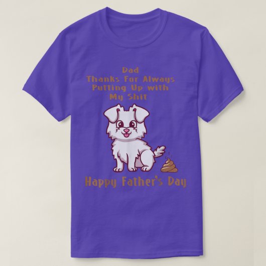 犬パパハッピーファーザーおもしろいズデイパピーラバーパパP Tシャツ (デザイン正面)