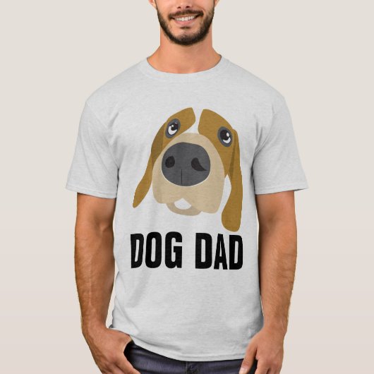 犬パパビーグルTシャツティー Tシャツ (正面)