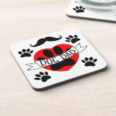 犬パパポー及び赤いハートスケッチ コースター (左側)