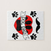 犬パパポー及び赤いハートスケッチ ジグソーパズル (横)