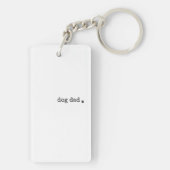 犬パパミニマルタイポグラフィカスタム写真 キーホルダー (裏面)