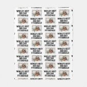 犬パパワールド最高の名前をカスタムする写真 フリースブランケット (正面)