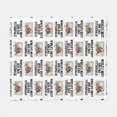 犬パパワールド最高の名前をカスタムする写真 フリースブランケット (正面(横))