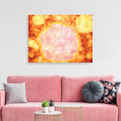 犬パルボウイルスの顕微鏡的見解1 キャンバスプリント (インサイチュ (リビング))