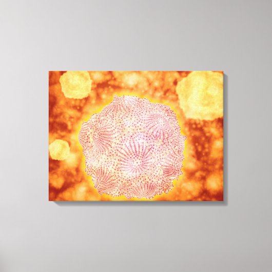 犬パルボウイルスの顕微鏡的見解1 キャンバスプリント (正面)