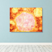 犬パルボウイルスの顕微鏡的見解1 キャンバスプリント (インサイチュ (ウッドフロア))