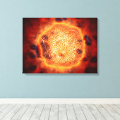 犬パルボウイルスの顕微鏡的見解4 キャンバスプリント (インサイチュ (ウッドフロア))