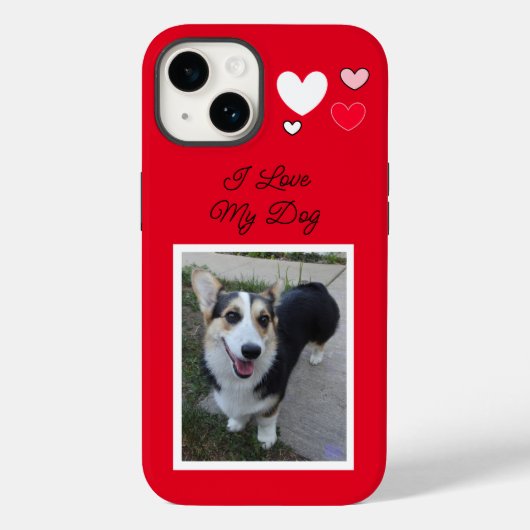 犬パーソナライズされたが大好きなペットの写真 Case-Mate iPhoneケース (裏面)