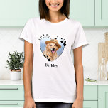 犬パーソナライズされたが大好き可愛いハートペット写真 Tシャツ<br><div class="desc">こ運このペットフォカスタムト犬の恋人シャツと一緒に行く所で君と友最高の人！犬の愛人、犬の母と犬のパパ!おもしろい「私は犬を愛している」 ... あなたの犬の写真と名前お気に入りのでパーソナライズ。COPYRIGHT © 2022 Judy Burrows,  Black Dog Art - All Rights Reserved.私は私の犬のハートパーソナライズされたペットの写真Tシャツが大好き</div>