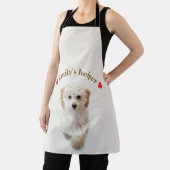 犬パーソナライズされたのエプロン – カスタム文字写真 エプロン (インサイチュ)