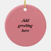 犬パーソナライズされたのクリスマス セラミックオーナメント (裏面)