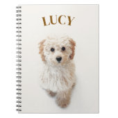 犬パーソナライズされたのノート – カスタム写真と名前 ノートブック (正面)