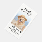 犬パーソナライズされたのペットの写真ドリンク結婚 (コーナー)