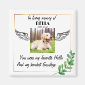 犬パーソナライズされたのペット記念贈答品喪失カスタム マグネット (正面)