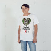 犬パーソナライズされたの兄の写真と文字Tシャツ Tシャツ
