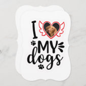 犬パーソナライズされたの写真が大好き ノートカード (正面/裏面)