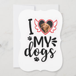 犬パーソナライズされたの写真が大好き ノートカード