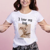 犬パーソナライズされたの写真が大好き Tシャツ