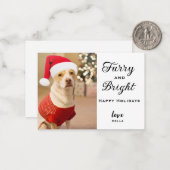犬パーソナライズされたの写真カード、ペットのクリスマスカード ノートカード (正面/裏面インサイチュ)
