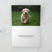 犬パーソナライズされたの写真 カード (内部)