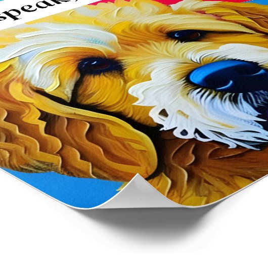 犬パーソナライズされたの写真 ポスター (角)