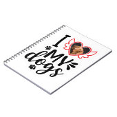 犬パーソナライズされたの写真Tシャツが大好き ノートブック (左側)