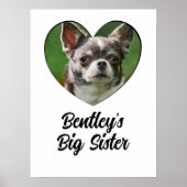 犬パーソナライズされたの姉の写真&文字 ポスター (正面)